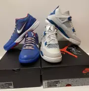 Nike Kobe 4 Protro Philly Size 11 & Air Jordan 4 Retro Military Blue Size 11.5