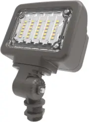 GFLS Series, 12-Watt, Bronze, Outdoor Integrated LED Small Floodlight, Dusk to D