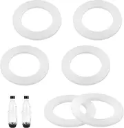6pcs Gasket Replacements for Sodastream Bottle, White Silicone Bottle O Ring Compatible with Sodastream Water Bottle Sealing Gasket Replacement for PET Bottle & Plastic Bottle