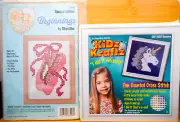 Lot 2 Childrens Counted Cross Stitch Kits-Bucilla Ballet Slippers-Kidz Unicorn