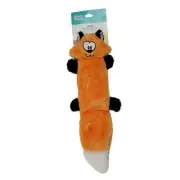 ZippyPaws Zingy Fox Squeaky Dog Chew Toy No Stuffing Plush Puppy Chew Toys New