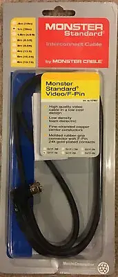 Two Monster Standard Video / F - Pin 1m (39in) SV 1F - 1M Interconnect Cables
