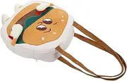 [TINEASUR] Leisure Canvas Shopping Bag Single Shoulder Bag Hamburger Design for Daily Use