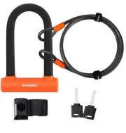 Bike U-Lock Combination, Heavy Duty Bicycle U-Lock, 16mm Shackle and 6FT