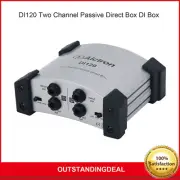 Alctron DI120 Silver Two Channel Passive Direct Box for Electric Guitar Mixer--
