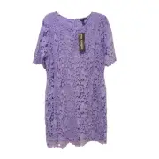 Nina Leonard Lace Overlay Dress, NWT, XL