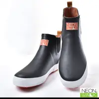 在飛比找momo購物網優惠-【Neon Walk 尼沃】男款短筒休閒雨靴-黑色(雨鞋 雨