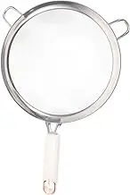 UTHCLO Reusable Colander Spoon Kitchen Straining Ladle for Noodles Flour Sieve and Food Filtering Lightweight and Portable Cooking Tool with Burning Handle