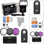 SPEEDLIGHT FLASH + HD FILTER KIT FOR NIKON D7100 D7000 D5100 D3200 D3100 D3400