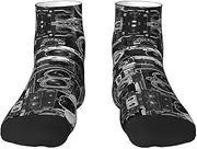 [JBYJBX] Cool Camera Collection Print Adult Socks Womens Mens Workout Thermal Cozy All-Season Gift Holiday Articles Use, 1 Black, One size, 1 Black, One size