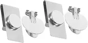 [Baluue] 2pairs Tie Holder Clips Stainless Steel Tie Fasteners Automatic Positioning Wrinkle Design for Elegant Appearance for Business and Formal Events