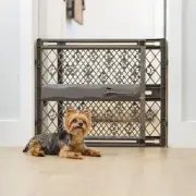 MYPET North States Paws Portable Pet Gate: 26-40" Wide. Pressure Mount. No To...