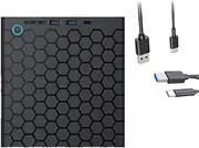 domoi USB 3.0 Type C External CD DVD RW Drive 8MB DVD Writer Black Plastic Disc Super Drive for Laptop
