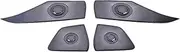 Compatible for Hyundai -Elantra -CN7 2021 2022 2023 Car Accessories 4pcs Car Door Audio Speaker Decor Cover Loudspeaker 3D Trim Sticker(Black)