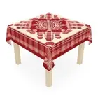 Vintage Tablecloth | Dining Table Cover | Red | Holiday