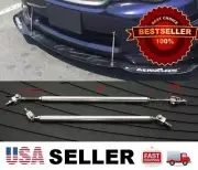 Silver 5.5-8.5" adjustable extension Rod Bumper Lip Diffuser splitter For Mini