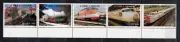 s53650 S. TOME E PRINCIPE MNH** 1996 TRAIN strip of 5v LOCOMOTIVE RAILWAY