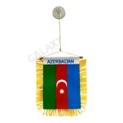 Azerbaijan Mini Banner Double Sided Mini Azerbaijan Car Window Flag