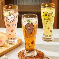 在飛比找蝦皮購物優惠-現貨【LINE FRIENDS】 熊大 透明 玻璃杯 水杯 