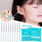 24PCS Earwax Remover Sticky Ear Swabs Pick Spiral Tips Cleaner Stick Tool Safe