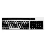 Pc Keyboard Cover Skin Silicone Desktop Keyboard Skin 17.3"x5.3" Black 1Pcs