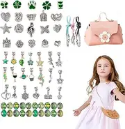 Beads Bracelet Making Kit | Bracelet String Maker Kit Handmade Jewelry Making Supplies | Jewelry Beading Kit Charm Bracelet Necklace Kit with Storage Bag for Crafting
