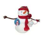 Starbucks Snowman Plush 9" Christmas 2006 With Dog On Leash Stuffed Animal