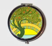 Art Nouveau Tree Deco Compact Mirror Make Up Pocket Mirror Cosmetics