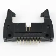 10Pcs Black 2.54mm 16 Pin Male Straight Ejector Header Connector With Latch