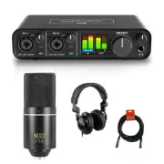 Motu M2 2x2 USB Audio Interface w/ MXL 770 Cardioid Mic, Headphone & Cable