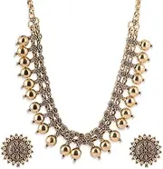 [Binni s Wardrobe] Binnis wardrobe Dual toned hand made textured choker Jewellery set