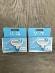 Gillette Venus Smooth Doux Women's Razor Blade Refills 4 Refills 2 Packs