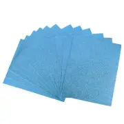 Blue Glitter EVA Foam Sheets 11 x 8 Inch 2mm Thick for Crafts DIY 12 Pcs