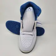 Nike Air Jordan 1 Mid SE White Industrial Blue White FN5215-141 Men's Size 12