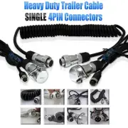 Heavy Duty Trailer Cable Suzy Coil Kit 4PIN Connector for Caravan Reverse Camera
