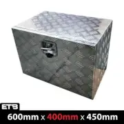 600x400x450mm Aluminium Under Tray Toolbox | Checker Plate | Lockable | EZ Toolb