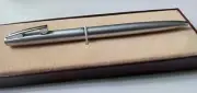 1970s/80s Sheaffer Triumph Brushed Metal Rolling Ballpoint Pen Set VG+
