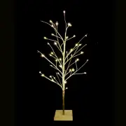 Christmas Decoration 60cm Table Top Micro LED Twinkle Warm White Birch Tree Batt