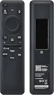 Fourmor Original Voice Remote Control - BN59-01455A Solar Charging Remote Control for Samsung NEO QLED Crystal UHD Smart TV. Support Voice Command