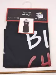 Chef Apron Black "Big Chef" 24" X 34" Tie Back Apron New Popular Home