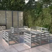 8 Piece Garden Lounge Set Grey Solid Pinewood vidaXL