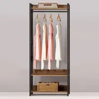 在飛比找PChome24h購物優惠-Bernice-漢特2.7尺淺胡桃色單吊衣櫃