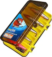 Bass Fishing Lures,Assorted Spinnerbaits Fish Lures - 24X Fishing Accessories with Double-Sided Storage, Swimbait for Bass Trout Salmon Pike Walleye