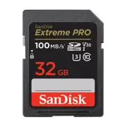 Sandisk 32GB Extreme Pro SDHC UHS I U3 V30 Memory Card