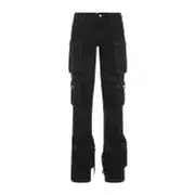 [The Attico] The Attico-Black Cotton Essie Jeans-Donna 25 WAIST