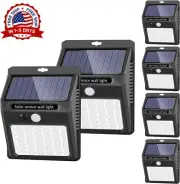 6-Pack Lamparas Solares Con Sensor de Movimiento Luces Exteriores Luz Solar New
