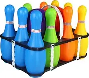 Guohetuk Kids Bowling Set, Bowling Game, Interactive, Educational, Party Favors, Bowling Toy with Bowling Pins and Balls for Kids