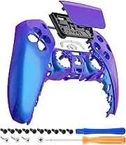 eXtremeRate Chameleon Purple Blue Touchpad Front Shell Compatible with p s 5 Controller BDM-010 020 030 040 050, DIY Replacement Shell Custom Touch Pad Cover Compatible with p s 5 Controller
