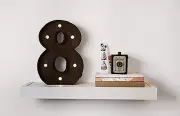 HIGH & MIGHTY 515607 Modern 24" White Floating Shelf Holds up to 20lbs BRAND NEW