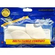 Gibbs Delta Tackle Hali Hawg Scented Fishing Bait (Pack of 2), White, 8-Inch